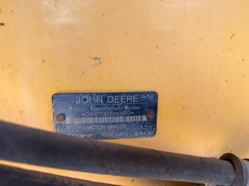 2008 JOHN DEERE 670D GRADER (A1318)
