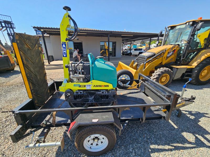 2023 AMMANN ARW65 1TON WALK BEHIND ROLLER AND TRAILER