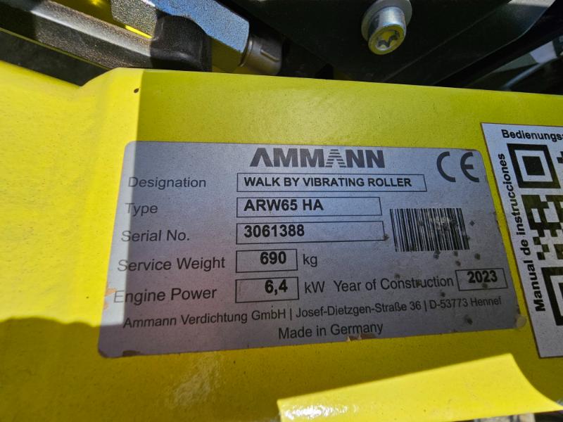 2023 AMMANN ARW65 1TON WALK BEHIND ROLLER AND TRAILER