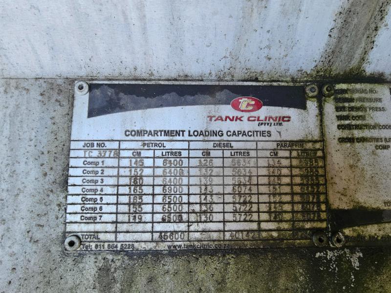 2015 TANK CLINIC TRI AXLE FUEL TANKER TRAILER 50 000L (SN5602)