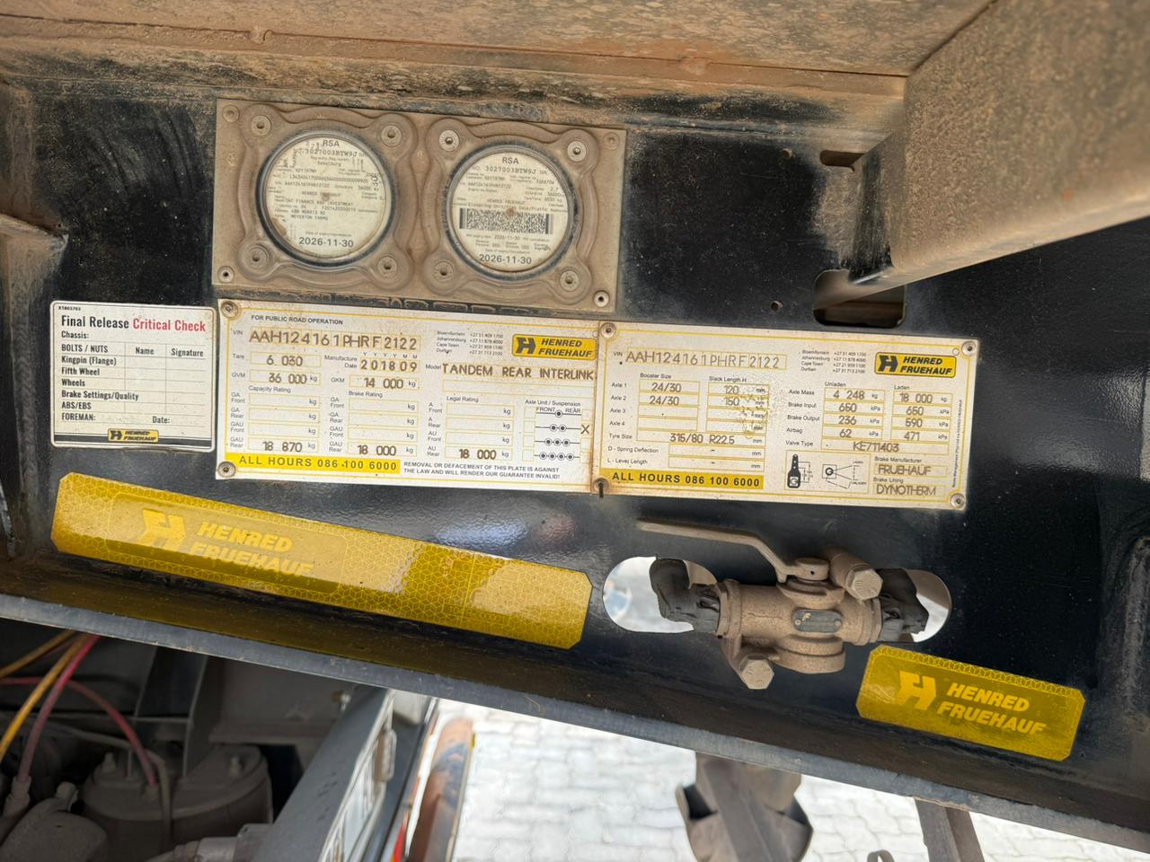 2018 HENRED FREUHAUF SUPER LINK FLAT DECK TRAILER (SN5824)