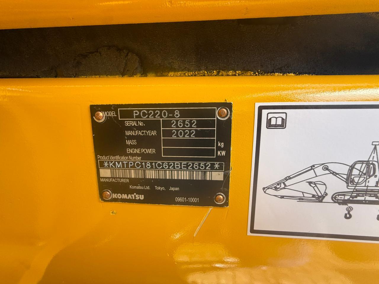 2022 KOMATSU PC220-8 EXCAVATOR (A1325)