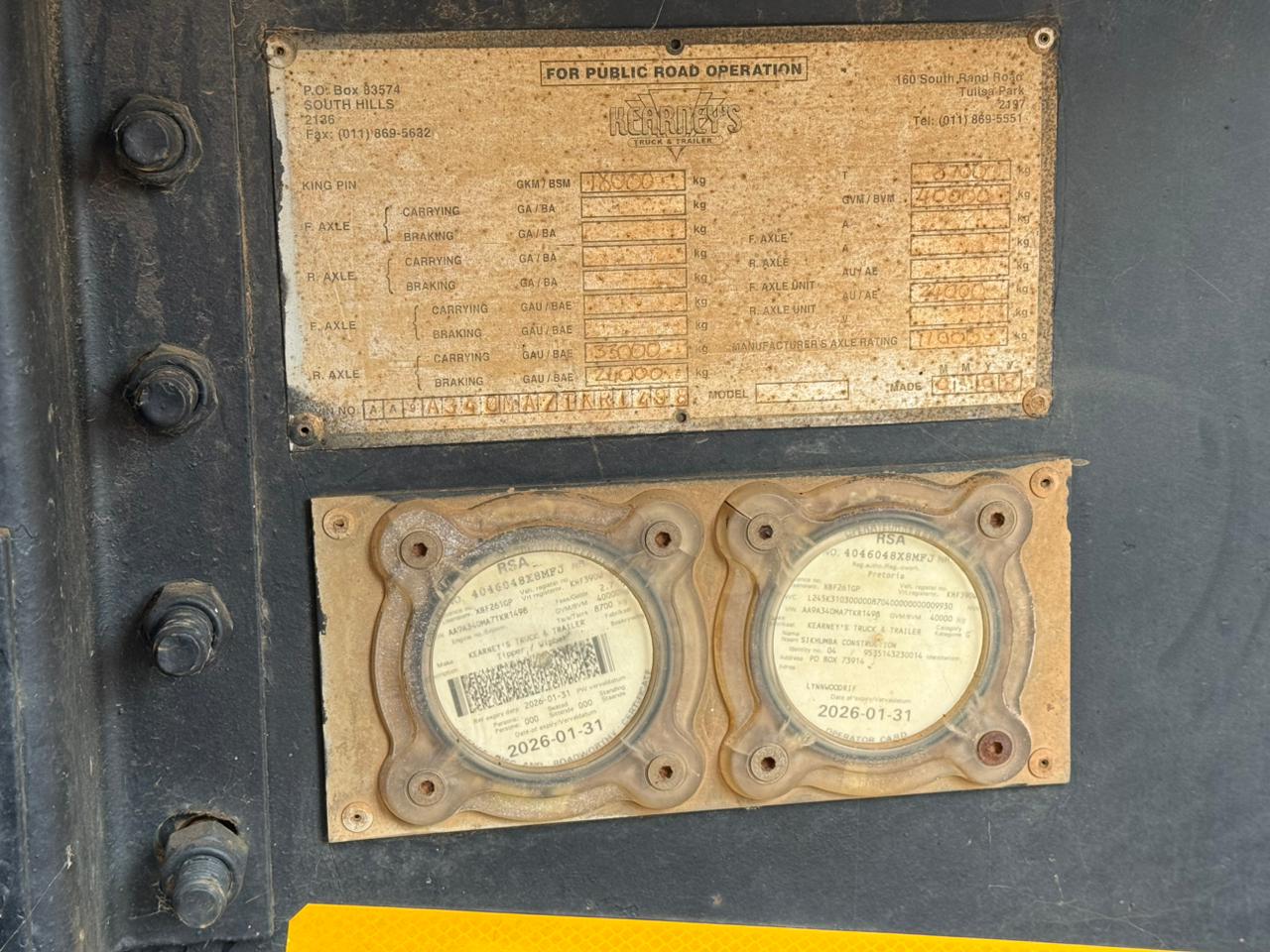 2007 KEARNEYS 35M3 SLOPER TRAILER (CS2200)