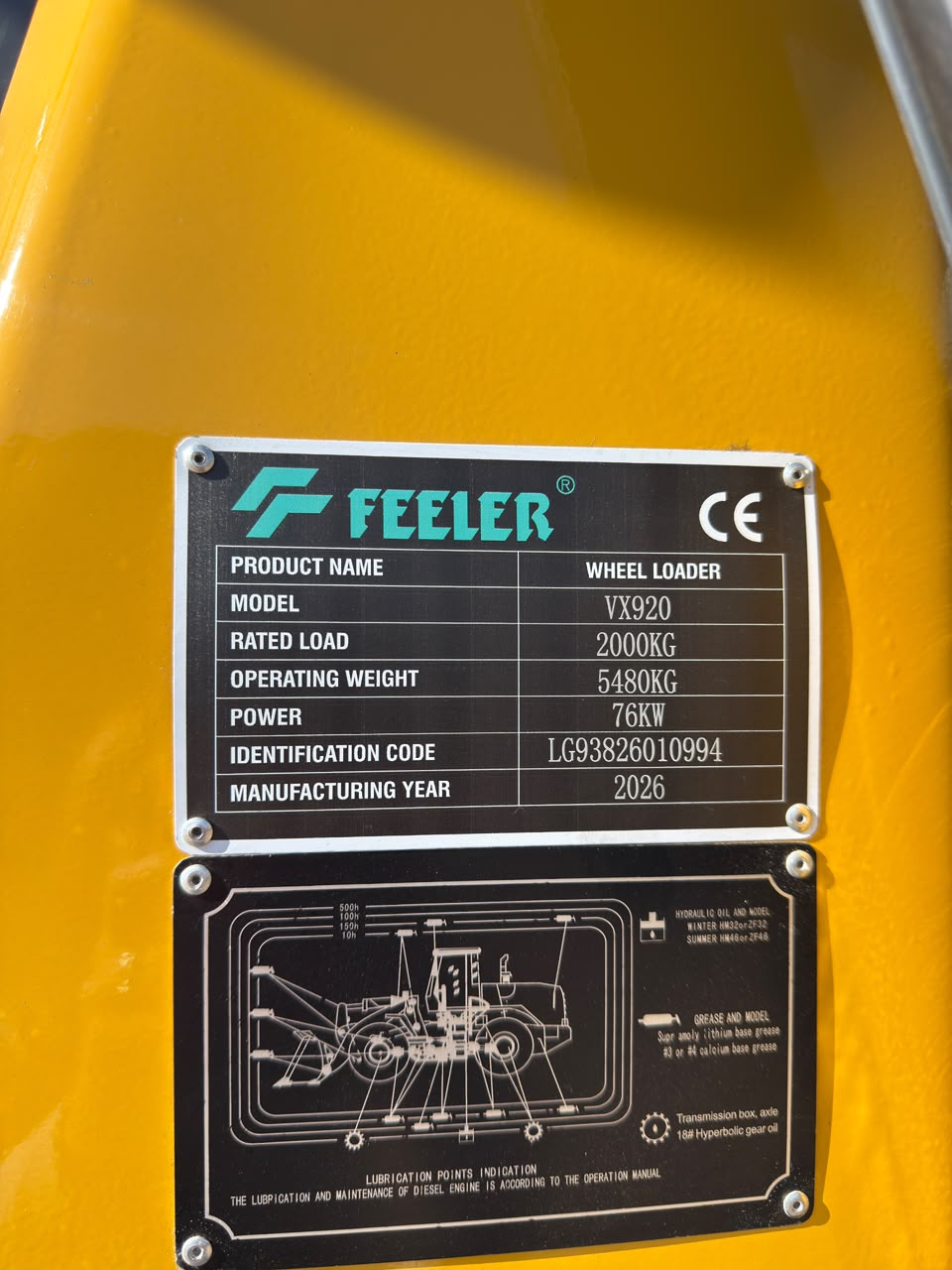 NEW FEELER VX920 WHEEL LOADER (VX920)