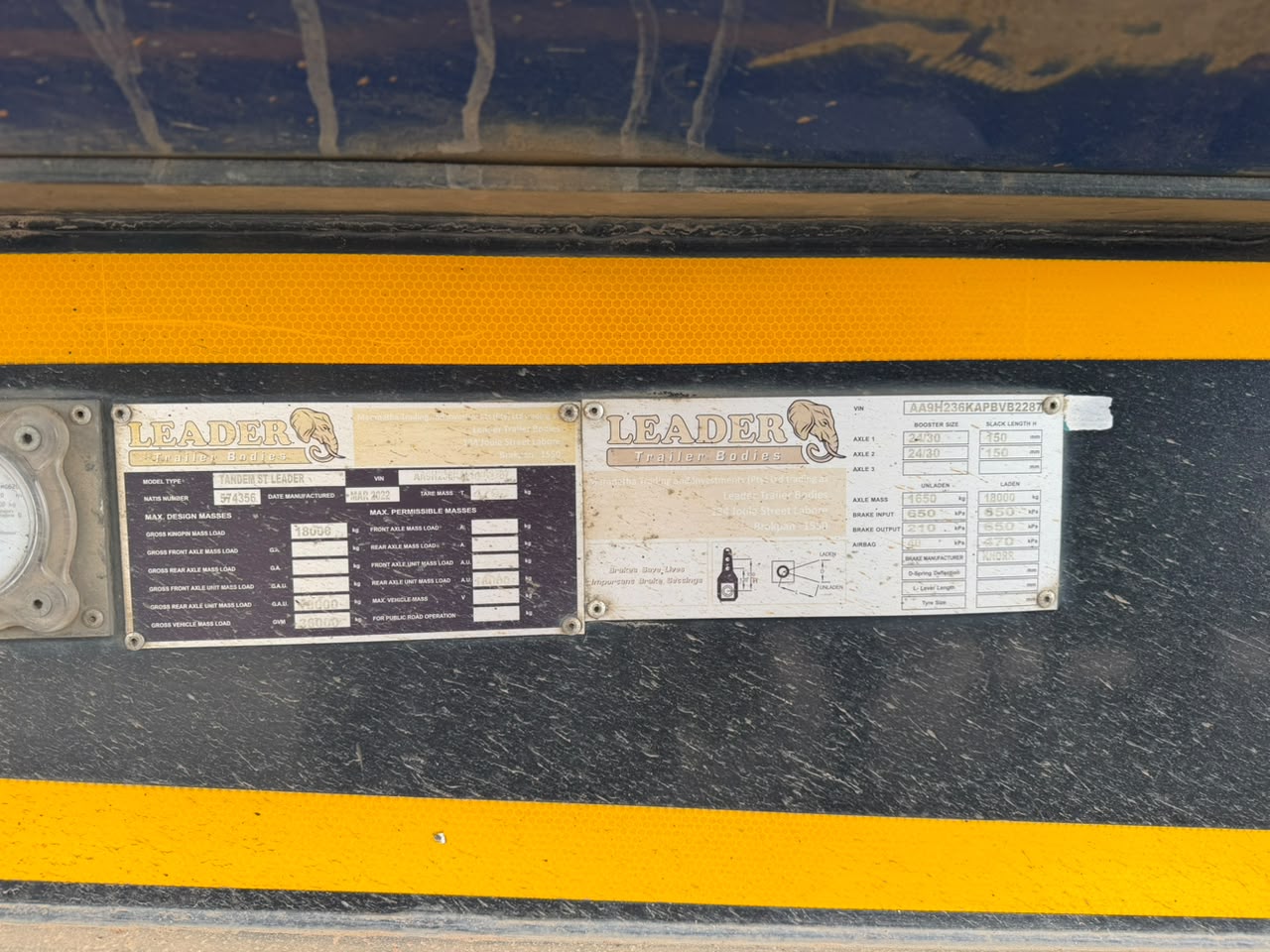 2022 LEADER LINK SIDE TIPPER TRAILER (SN5899)