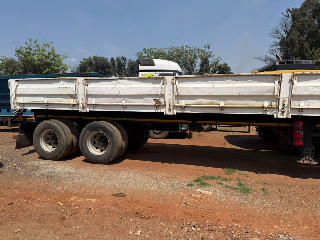 USED HOME BUILT DOUBLE AXLE WITH DROPSIDE TRAILER (CB239)