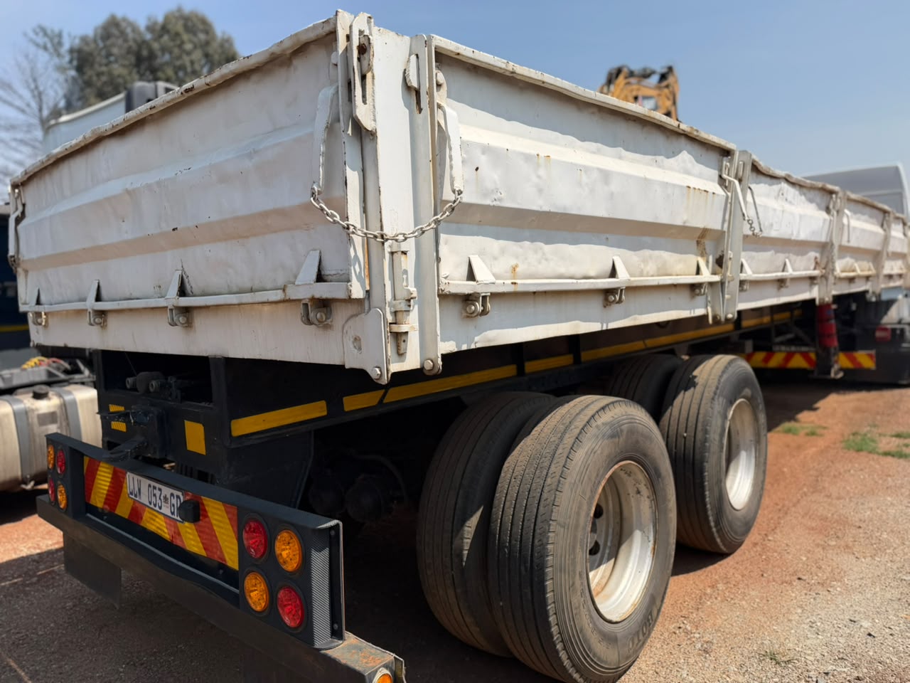 USED HOME BUILT DOUBLE AXLE WITH DROPSIDE TRAILER (CB239)