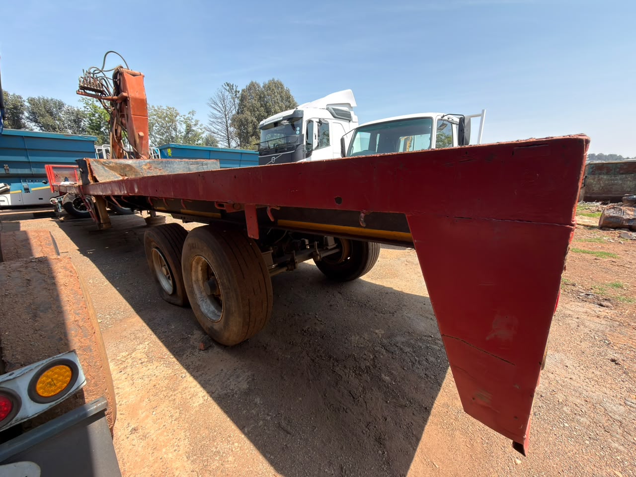 USED HOME BUILT DOUBLE AXLE WITH BRICK CRANE (S001864A)